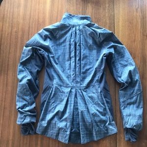 Grey lululemon ruffle riding jacket